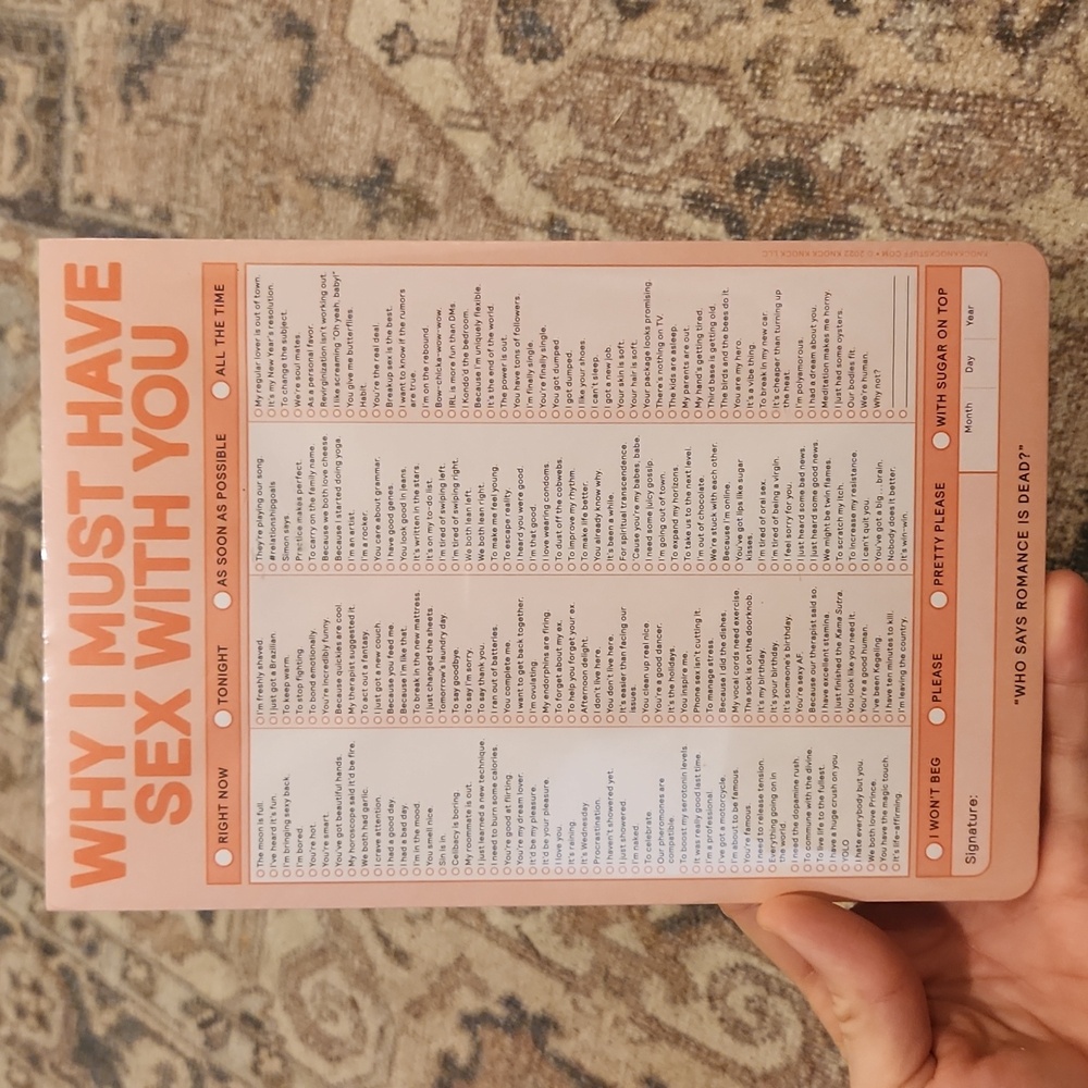 Urban Outfitters Cheeky Notepad